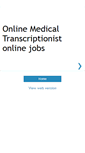 Mobile Screenshot of medicaltranscriptiononlinejobs.blogspot.com