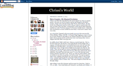 Desktop Screenshot of chrissisworld.blogspot.com