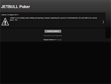 Tablet Screenshot of jetbullpoker.blogspot.com