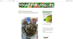 Desktop Screenshot of foodsforlonglife.blogspot.com