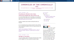 Desktop Screenshot of chroniclesofthechronicallyill.blogspot.com