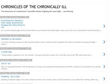 Tablet Screenshot of chroniclesofthechronicallyill.blogspot.com