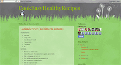 Desktop Screenshot of cookeasyhealthyrecipes.blogspot.com