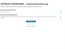 Tablet Screenshot of bookmarkministry-bookmarks.blogspot.com