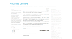 Desktop Screenshot of nouvellelecture.blogspot.com