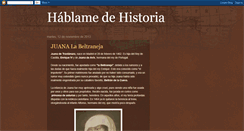 Desktop Screenshot of hablamedehistoria.blogspot.com