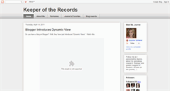 Desktop Screenshot of keeperoftherecords.blogspot.com