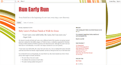 Desktop Screenshot of earlyruns.blogspot.com