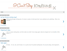 Tablet Screenshot of icantstopcrafting.blogspot.com