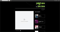 Desktop Screenshot of paginaslentas.blogspot.com