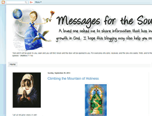 Tablet Screenshot of messagesforthesoul.blogspot.com