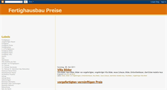 Desktop Screenshot of fertighausbaupreise.blogspot.com