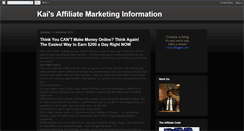 Desktop Screenshot of kais-affiliate-marketing-information.blogspot.com