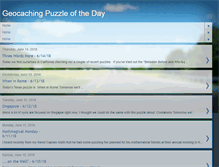 Tablet Screenshot of geocachingpuzzleoftheday.blogspot.com