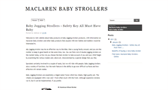 Desktop Screenshot of maclaren-babystrollers.blogspot.com