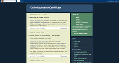 Desktop Screenshot of onlinejournalismcertificate.blogspot.com