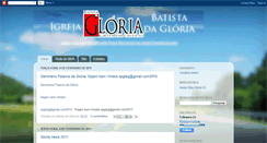 Desktop Screenshot of igrejabatistadagloria.blogspot.com