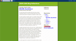 Desktop Screenshot of envr2000reflections.blogspot.com