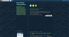 Desktop Screenshot of knowtechtraining.blogspot.com
