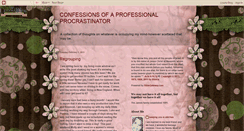 Desktop Screenshot of aperpetualprocrastinator.blogspot.com