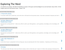 Tablet Screenshot of exploringtheword.blogspot.com