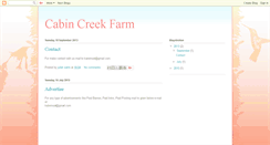 Desktop Screenshot of cabincreekfarm.blogspot.com