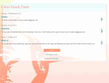 Tablet Screenshot of cabincreekfarm.blogspot.com