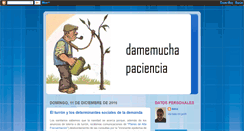 Desktop Screenshot of damemuchapaciencia.blogspot.com