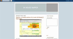 Desktop Screenshot of inhouserapper.blogspot.com