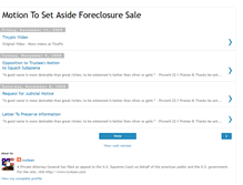 Tablet Screenshot of motiontosetasideforeclosuresale.blogspot.com