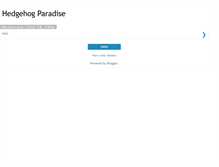 Tablet Screenshot of hedgehogparadise.blogspot.com