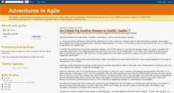Desktop Screenshot of adventuresinagile.blogspot.com