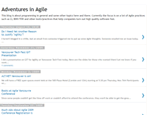 Tablet Screenshot of adventuresinagile.blogspot.com