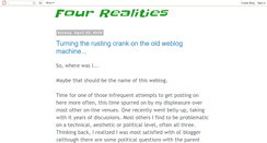 Desktop Screenshot of fourrealities.blogspot.com