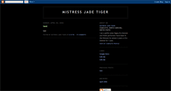 Desktop Screenshot of mistressjadetiger.blogspot.com