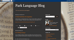 Desktop Screenshot of parklanguage.blogspot.com