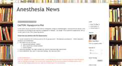 Desktop Screenshot of anesthesianews.blogspot.com