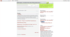 Desktop Screenshot of consideringfilingforbankruptcy.blogspot.com
