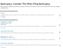Tablet Screenshot of consideringfilingforbankruptcy.blogspot.com