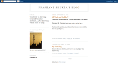 Desktop Screenshot of prashantshuklablog.blogspot.com