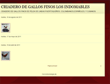 Tablet Screenshot of losindomablesgallosdepelea.blogspot.com