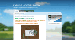 Desktop Screenshot of explicitnigerialimited.blogspot.com
