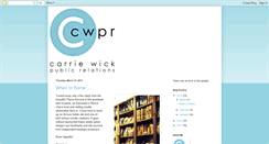 Desktop Screenshot of cwpublicrelations.blogspot.com