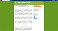Desktop Screenshot of ellenguajedelavida.blogspot.com