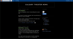 Desktop Screenshot of calgarytheaternews.blogspot.com