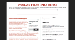 Desktop Screenshot of malayfightingarts.blogspot.com