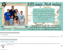 Tablet Screenshot of hiswaynotmine.blogspot.com