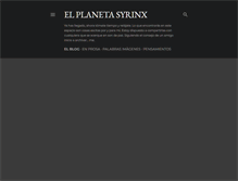 Tablet Screenshot of elplanetasyrinx.blogspot.com