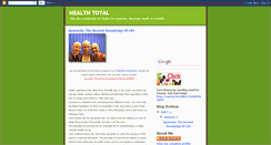 Desktop Screenshot of healthtotal.blogspot.com