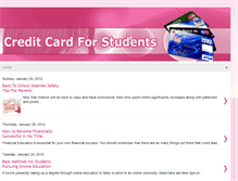 Tablet Screenshot of creditcardforstudents.blogspot.com